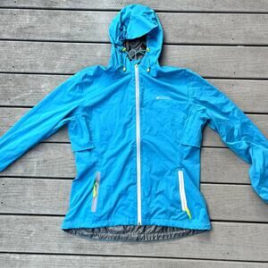 Item 128 Mountain Warehouse Waterproof jacket, blue US 10,